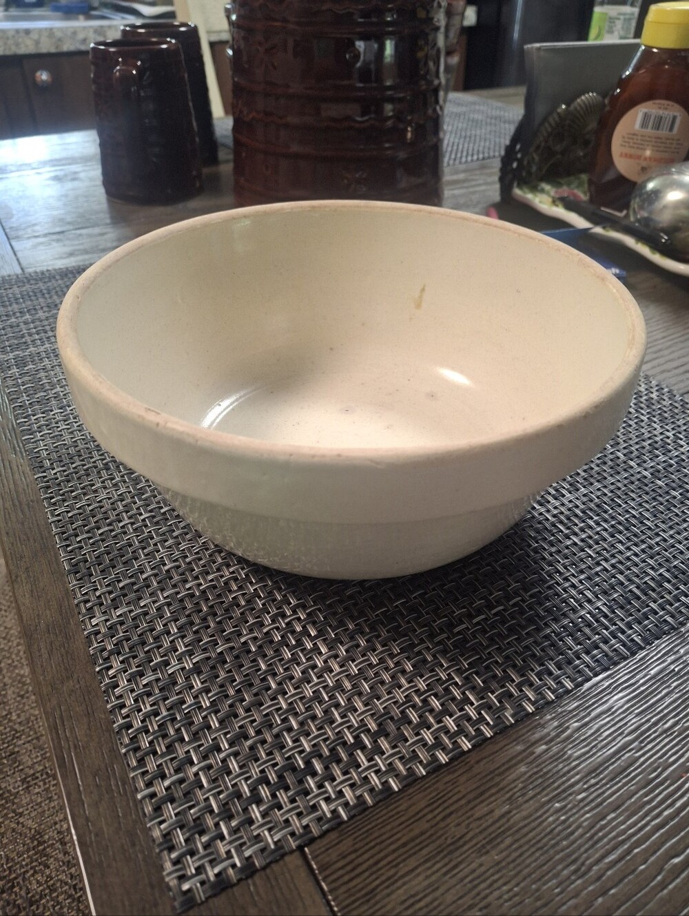 Cream Ceramic Serving Bowl